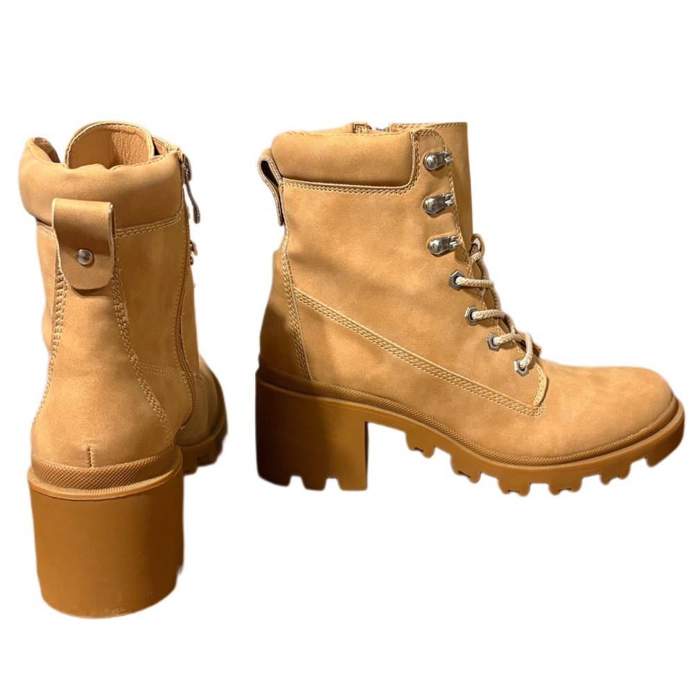 Madden Girl Tan Combat Boots - Picture 5 of 10